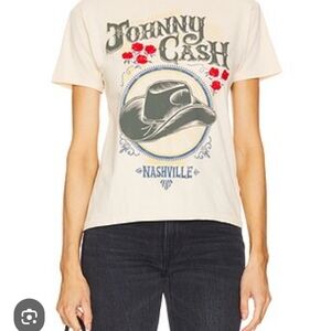 Daydreamer Johnny Cash Graphic Tee - Cream